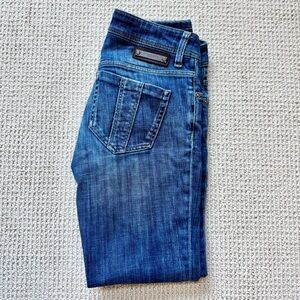 SOLD! Burberry Brit Straight Womens Jeans 25W Blue Denim Slim